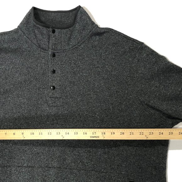 Goodfellow Mens Size XXL Gray  1/4 Button Top Pullover Sweater Jacket - Picture 3 of 7